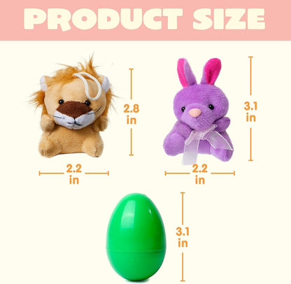 🔥49% OFF Today Only! 12/24/36 Pcs Prefilled Easter Eggs, Filled with Plush Animal Toys