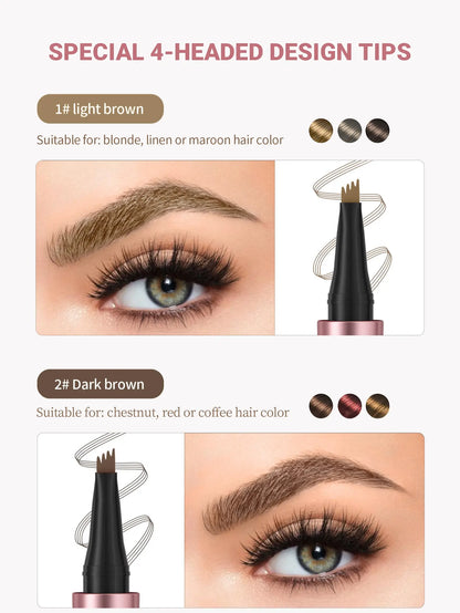 ⚡️First 100:2nd Item 60%Off🔥Waterproof Micro-Fork Eyebrow Pencil, Long-Lasting Brow Pen for Natural Hair-Like Strokes, Smudge-Proof Makeup Tool for Daily Use & Soft Glam-TJY
