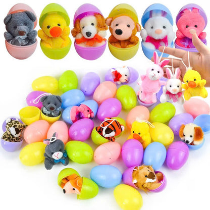 🔥49% OFF Today Only! 12/24/36 Pcs Prefilled Easter Eggs, Filled with Plush Animal Toys