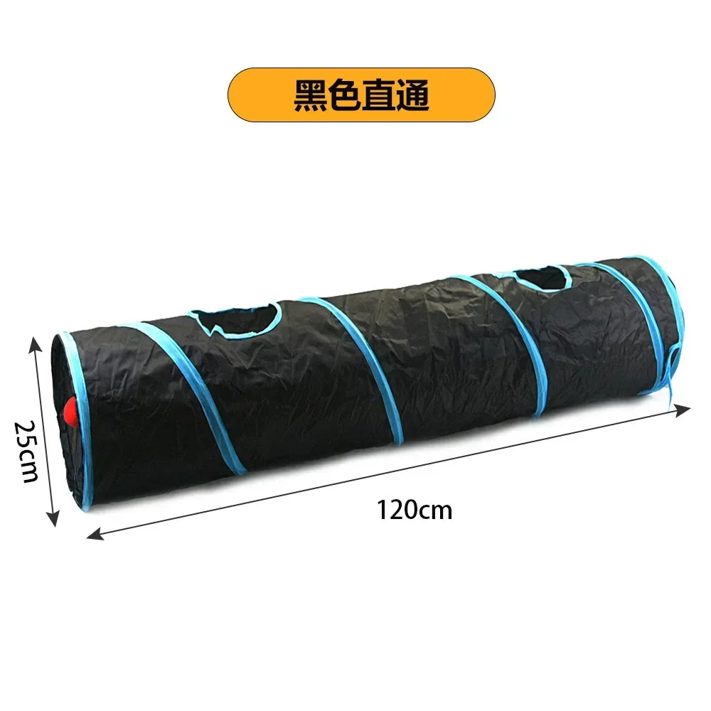 Cat Tunnel Foldable kitty Tunnel Pet Supplies S T Y Cross Pass Play Tunnel Cat Toy Breathable Drill Barrel for Indoor Loud Paper