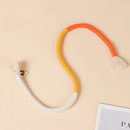 Cat Bite Rope Toy Grinding Teeth Durable Teasing Cat Rope Toy Cat Scratcher Rope Toy Cotton Rope Bite-resistant Chewing Toy