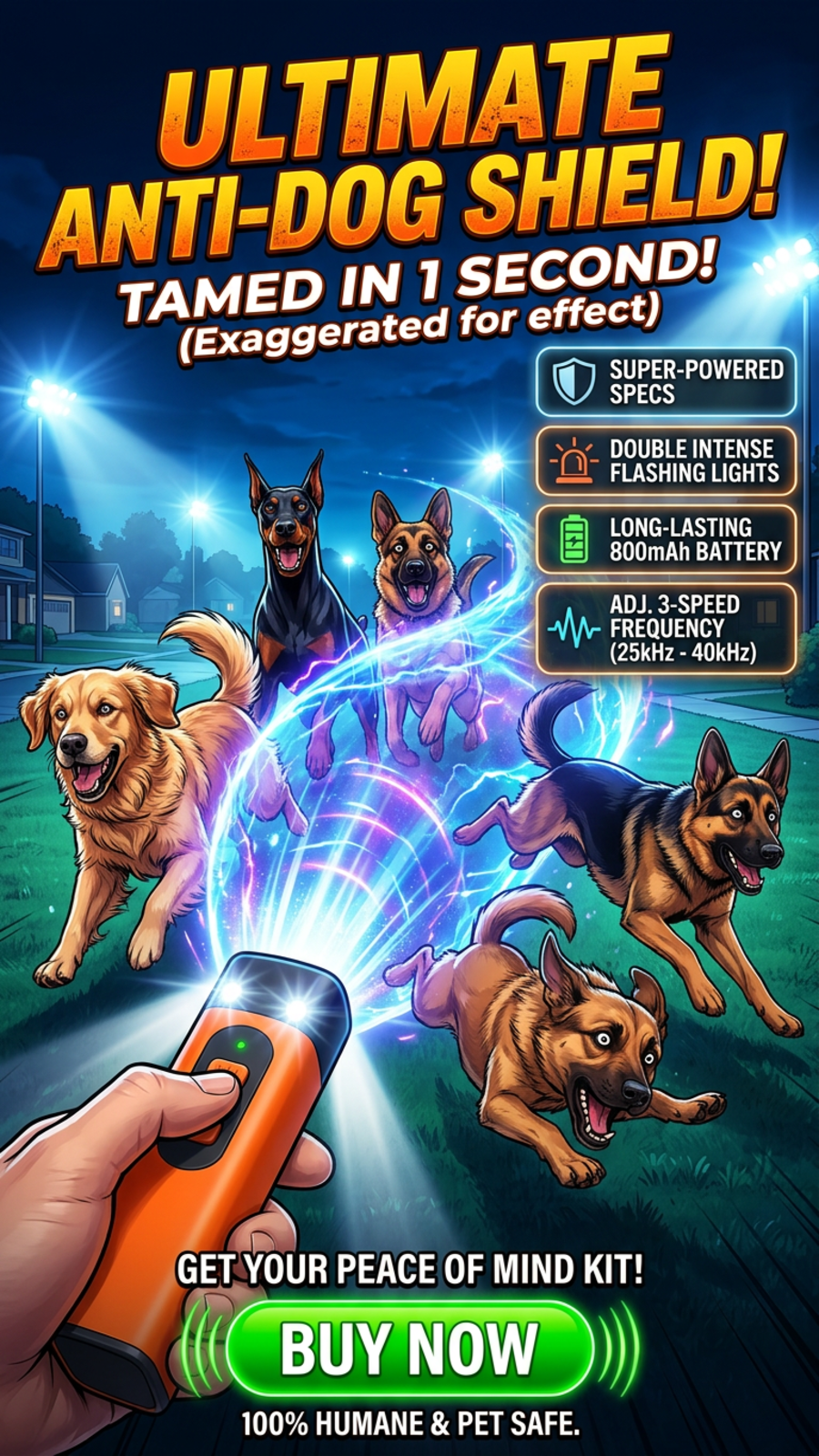 🐶3-in-1 Ultrasonic Dog Repeller & Anti-Barking Trainer🔊✨